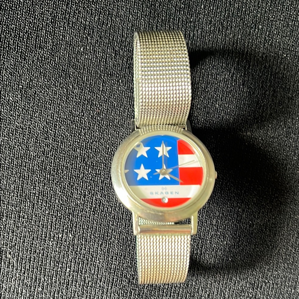 Skagen Stainless Steel Smartwatch with Flag Design